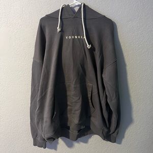 YoungLA 513 Skyline Hoodie X-Large Grey Used Good Condition